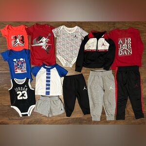 Nike Air Jordan Kids Apparel Sets Onesies Joggers Shirts 12 Pieces Boys